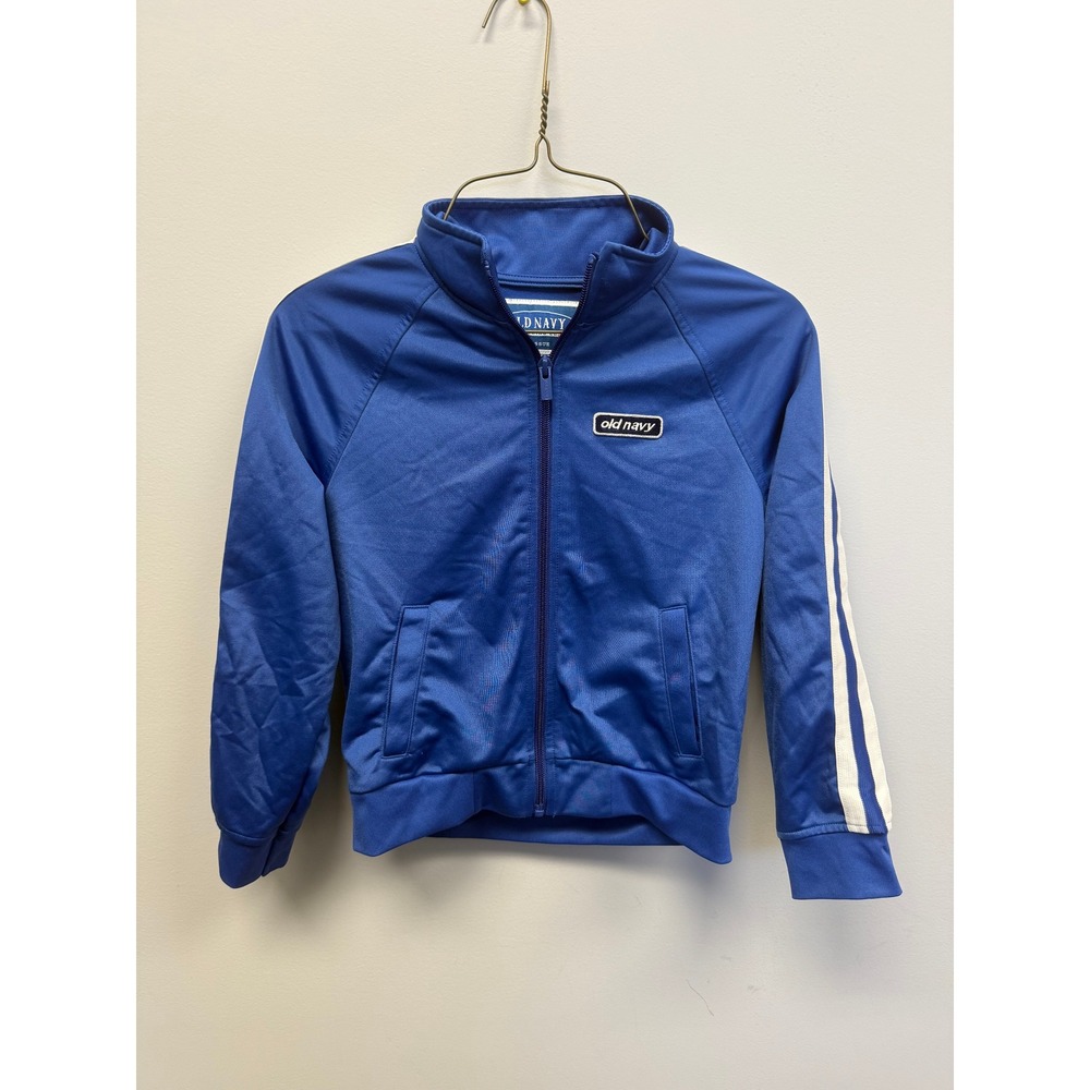 Old Navy Reissue 94 Track Jacket Kids Medium 8 Blue White Stripe S/585787-01 - Picture 1 of 6